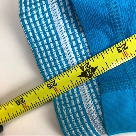 LULULEMON athletica 2 in 1 proactive 2 piece blue & white gingham Jacket size 6 - Picture 10 of 11